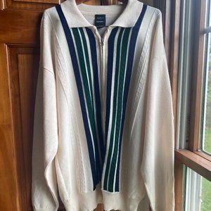 Zip-Up Collared Cardigan